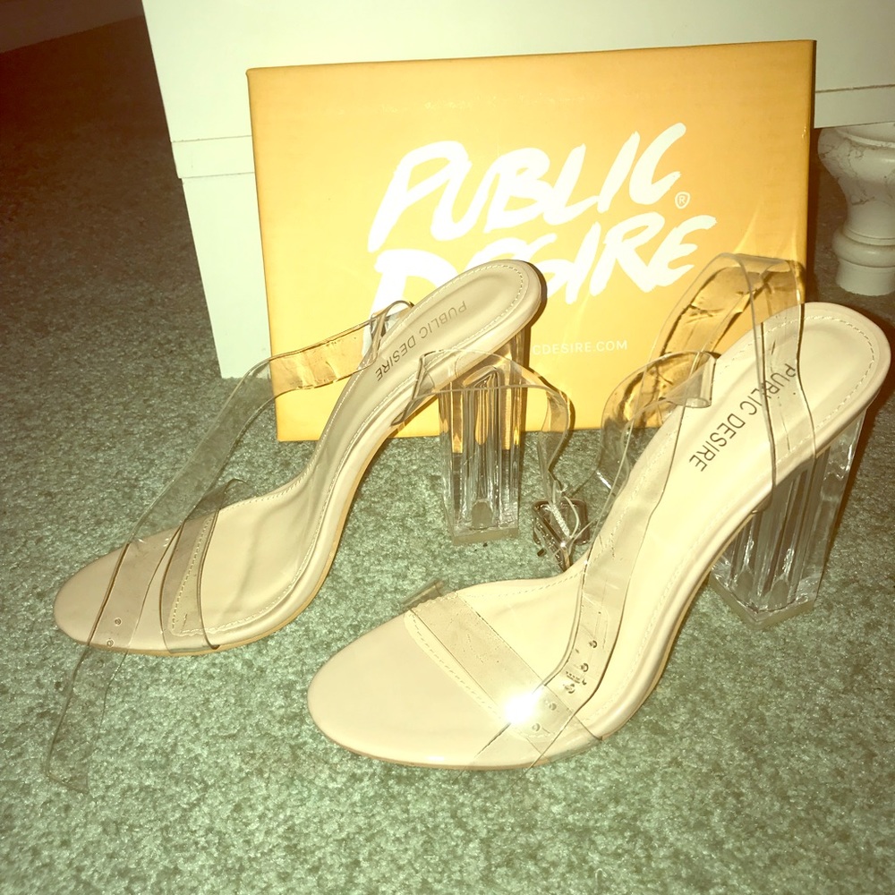 Size 7 clear, open toe sandal